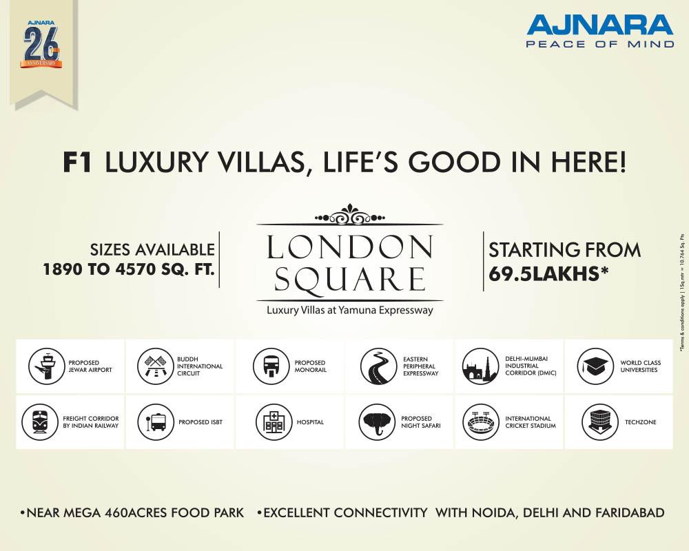 Luxury combined with excellent location at Ajnara London Square in Greater Noida